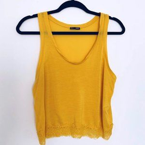 ZARA Boho Crop Top - Mustard